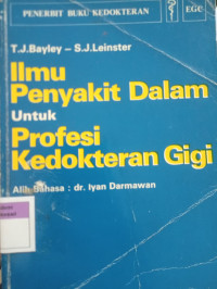 Image of Ilmu Penyakit Dalam untuk Profesi Kedokteran Gigi